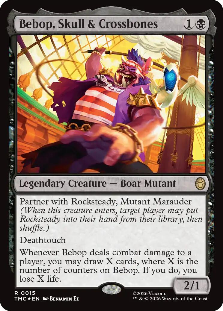 Bebop, Skull & Crossbones (Surge Foil) [Teenage Mutant Ninja Turtles Commander] | Card Citadel