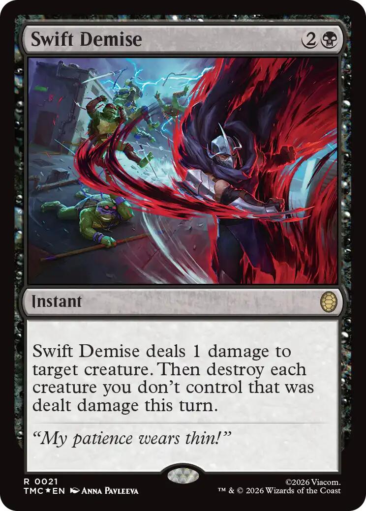 Swift Demise (Surge Foil) [Teenage Mutant Ninja Turtles Commander] | Card Citadel