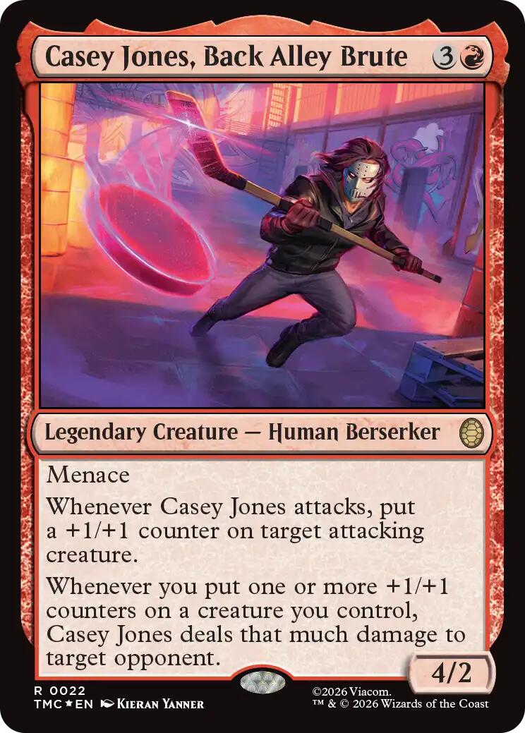 Casey Jones, Back Alley Brute (Surge Foil) [Teenage Mutant Ninja Turtles Commander] | Card Citadel