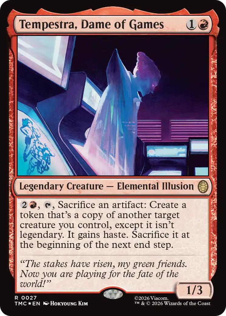 Tempestra, Dame of Games (Surge Foil) [Teenage Mutant Ninja Turtles Commander] | Card Citadel