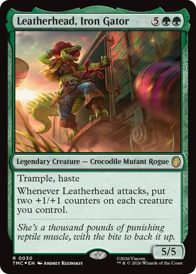 Leatherhead, Iron Gator (Surge Foil) [Teenage Mutant Ninja Turtles Commander] | Card Citadel