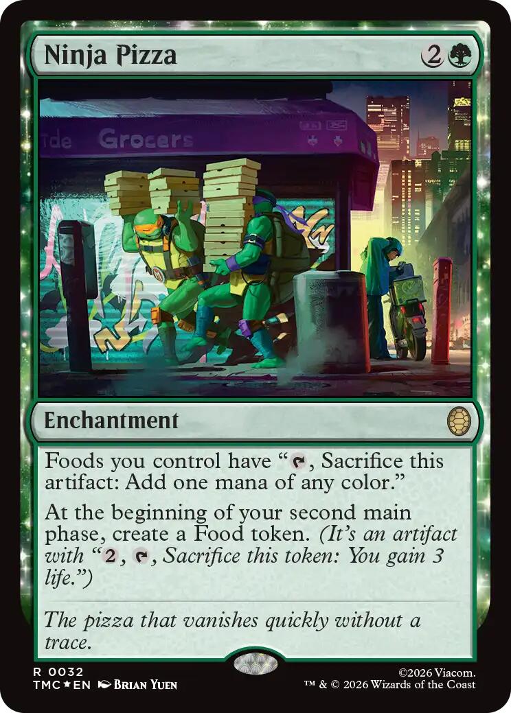 Ninja Pizza (Surge Foil) [Teenage Mutant Ninja Turtles Commander] | Card Citadel