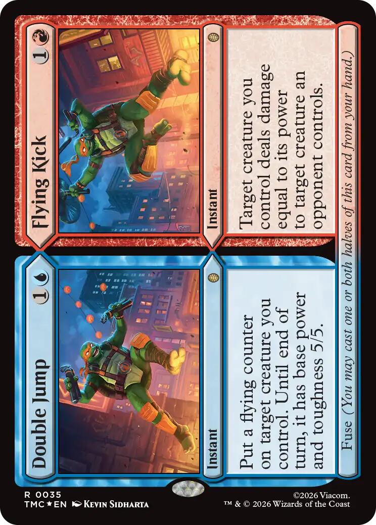 Double Jump // Flying Kick (Surge Foil) [Teenage Mutant Ninja Turtles Commander] | Card Citadel