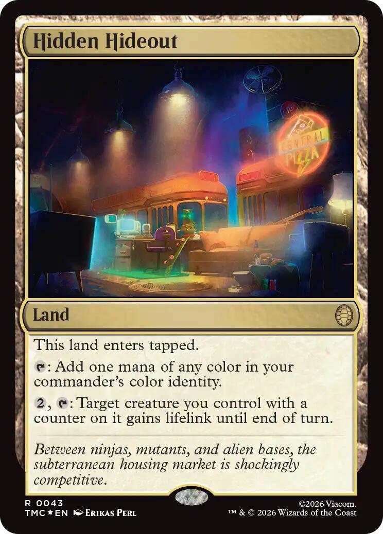 Hidden Hideout (Surge Foil) [Teenage Mutant Ninja Turtles Commander] | Card Citadel