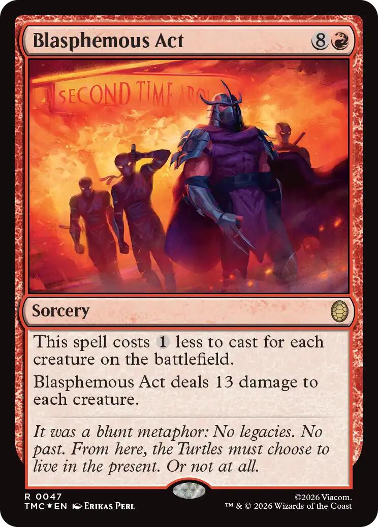 Blasphemous Act (Surge Foil) [Teenage Mutant Ninja Turtles Commander] | Card Citadel
