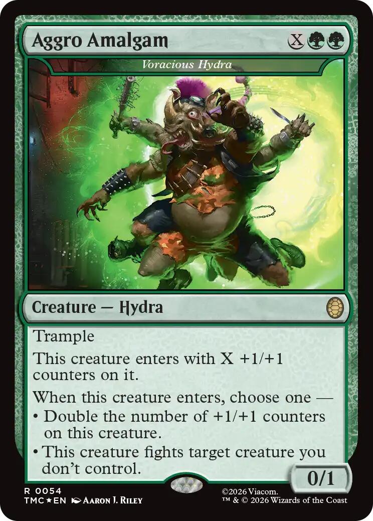 Aggro Amalgam - Voracious Hydra (Surge Foil) [Teenage Mutant Ninja Turtles Commander] | Card Citadel