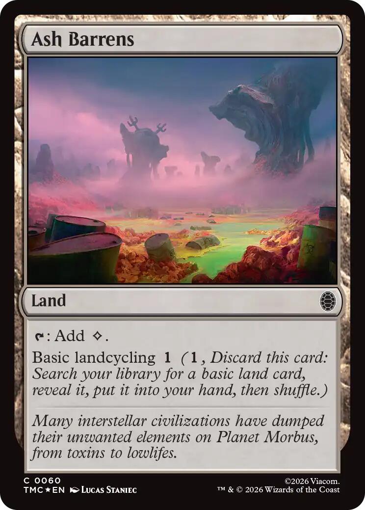 Ash Barrens (Surge Foil) [Teenage Mutant Ninja Turtles Commander] | Card Citadel