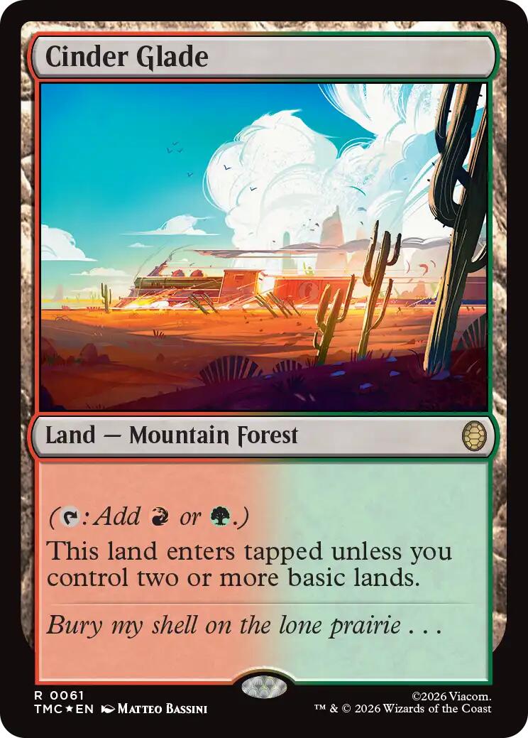 Cinder Glade (Surge Foil) [Teenage Mutant Ninja Turtles Commander] | Card Citadel