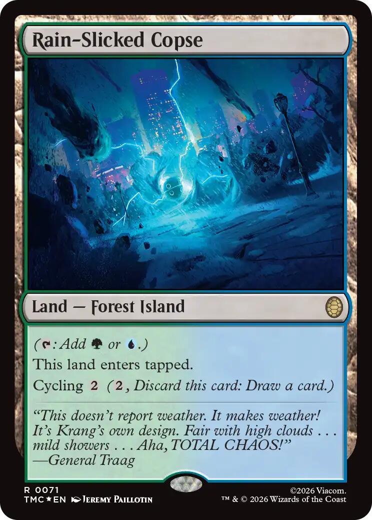 Rain-Slicked Copse (Surge Foil) [Teenage Mutant Ninja Turtles Commander] | Card Citadel