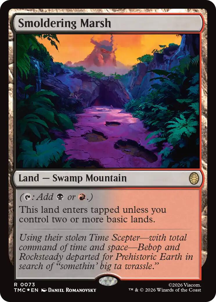 Smoldering Marsh (Surge Foil) [Teenage Mutant Ninja Turtles Commander] | Card Citadel