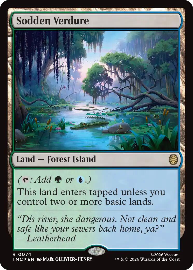 Sodden Verdure (Surge Foil) [Teenage Mutant Ninja Turtles Commander] | Card Citadel