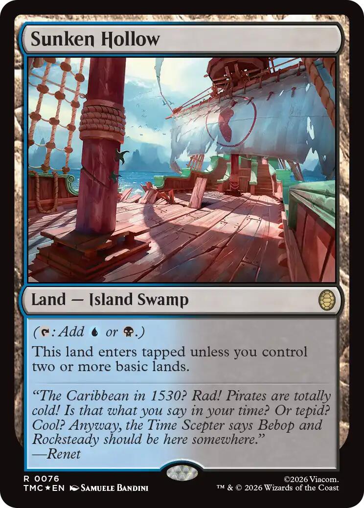 Sunken Hollow (Surge Foil) [Teenage Mutant Ninja Turtles Commander] | Card Citadel