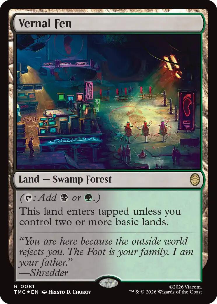 Vernal Fen (Surge Foil) [Teenage Mutant Ninja Turtles Commander] | Card Citadel