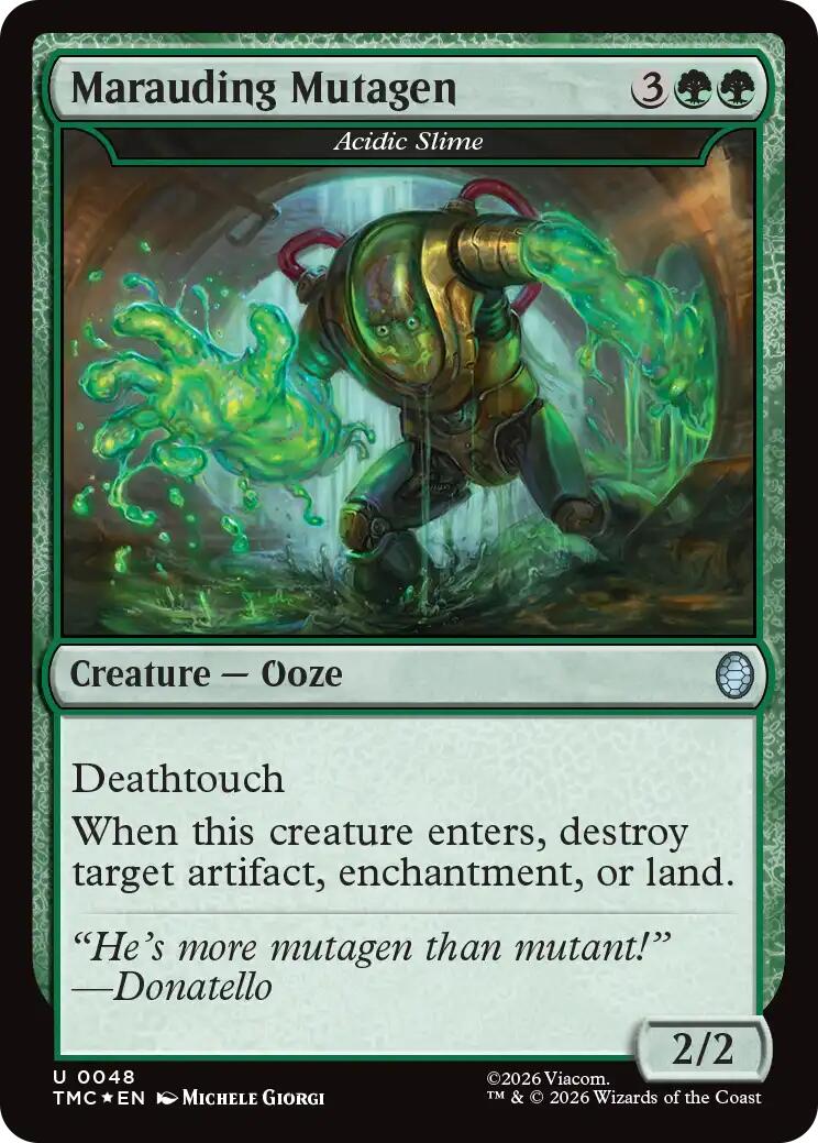 Marauding Mutagen - Acidic Slime (Surge Foil) [Teenage Mutant Ninja Turtles Commander] | Card Citadel