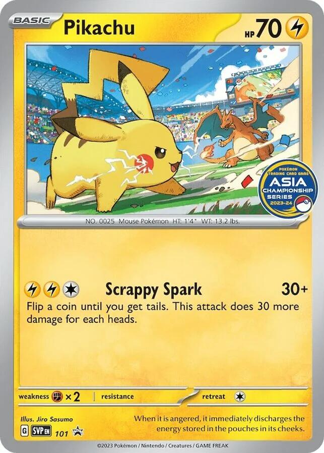 Pikachu (101) (Asia Championship Series 23-24) [Scarlet & Violet: Black Star Promos] | Card Citadel