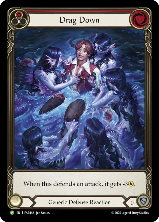 Drag Down (Red) [PEN331] (Promo)  Rainbow Foil | Card Citadel