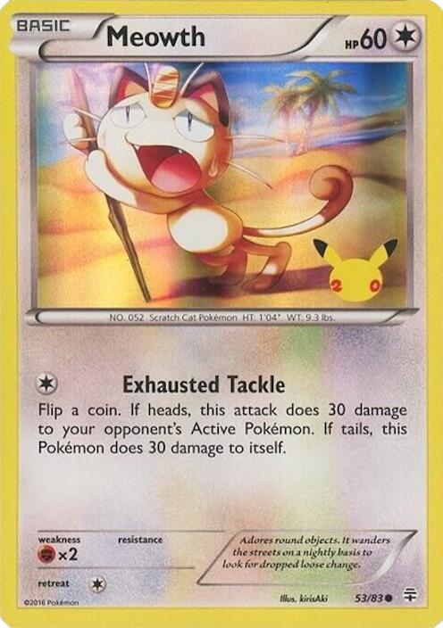 Meowth (053/083) - 53/83 (20th Anniversary) [Miscellaneous Cards] | Card Citadel