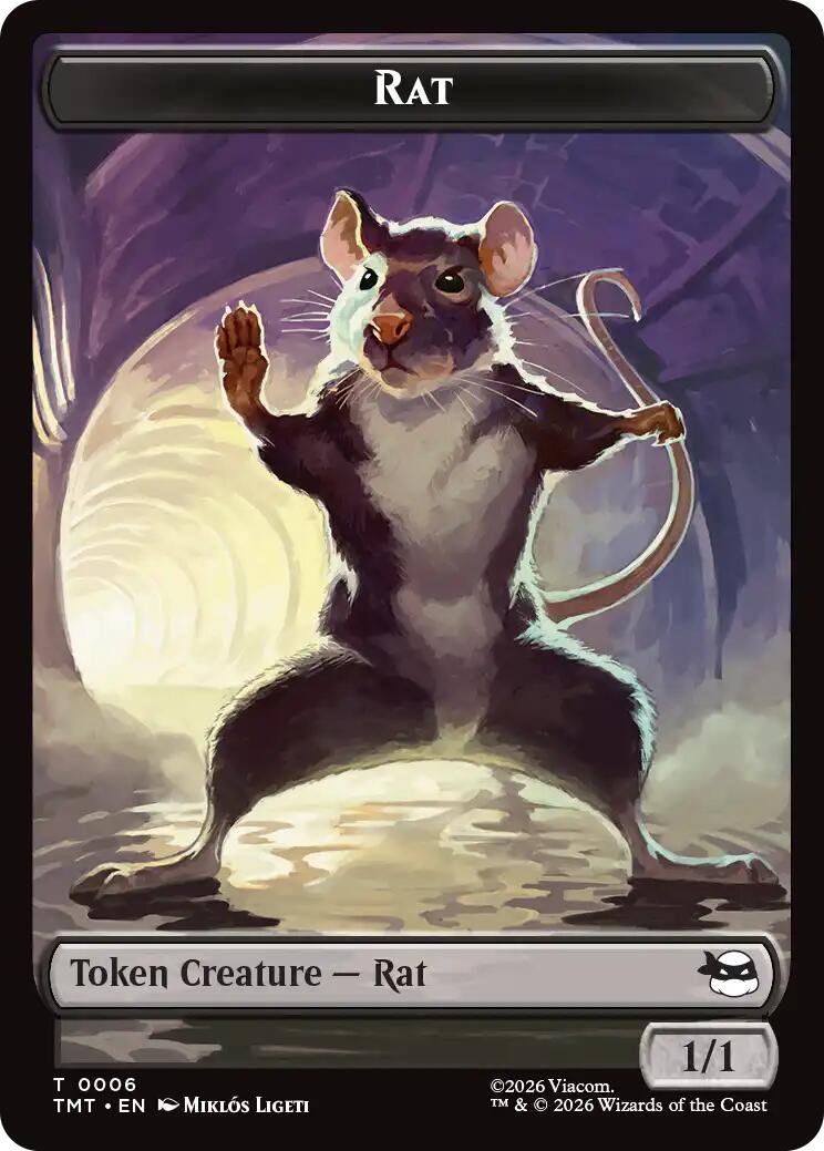 Rat // Food Double-Sided Token [Teenage Mutant Ninja Turtles Tokens] | Card Citadel