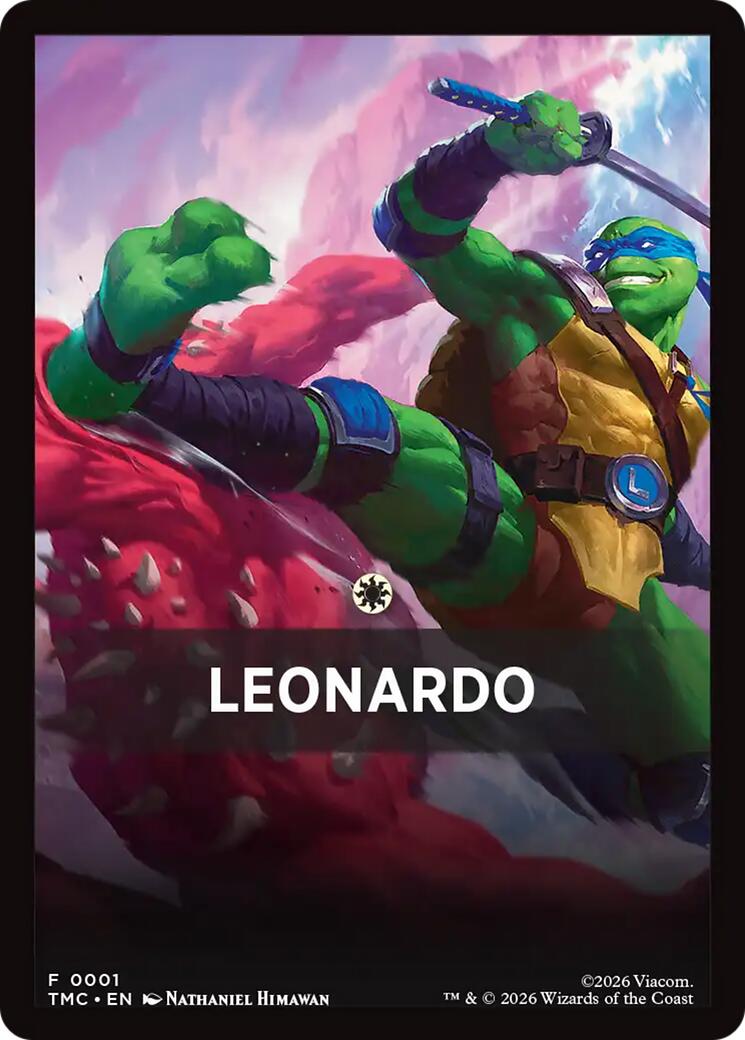 Leonardo Theme Card [Teenage Mutant Ninja Turtles Commander Tokens] | Card Citadel