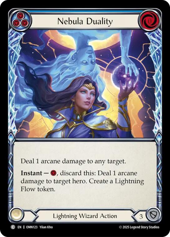 Nebula Duality (Blue) [OMN123] (Omens of the Third Age)  Rainbow Foil | Card Citadel