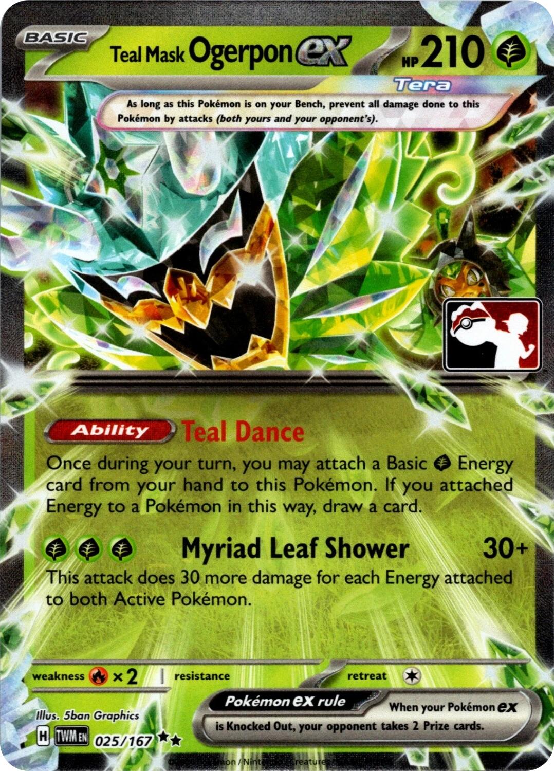 Teal Mask Ogerpon ex (025/167) (Prize Pack Series 7) [Prize Pack Series Seven] | Card Citadel