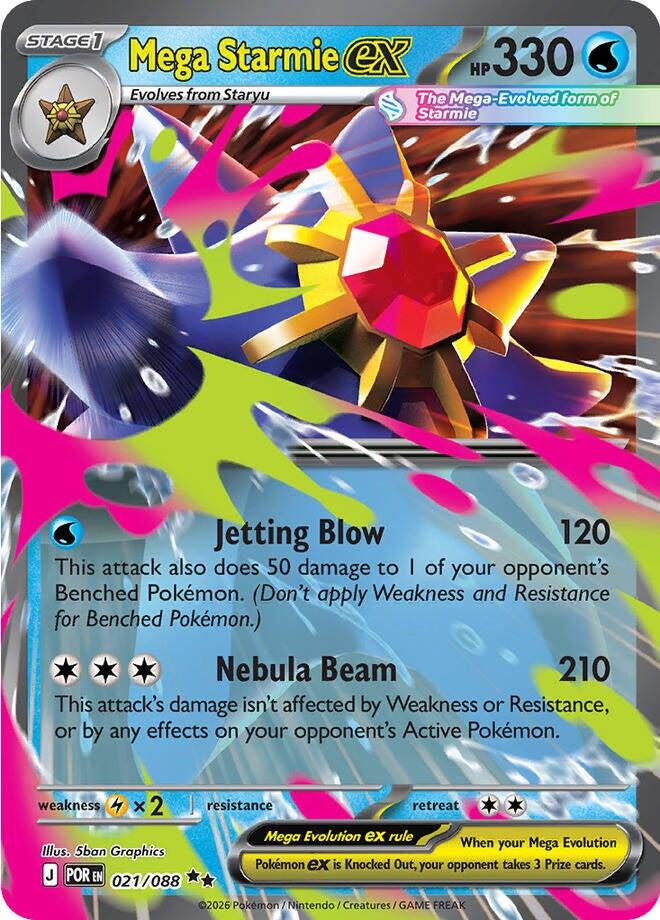 Mega Starmie ex (021/088) [Mega Evolution: Perfect Order] | Card Citadel