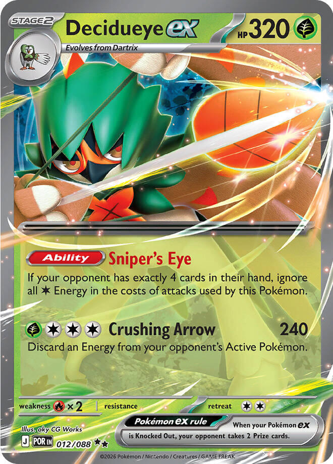 Decidueye ex (012/088) [Mega Evolution: Perfect Order] | Card Citadel