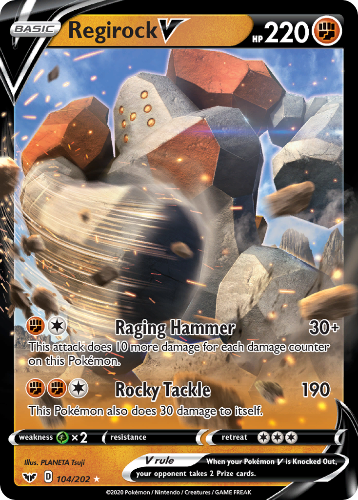 Regirock V (104/202) [Sword & Shield: Base Set] | Card Citadel