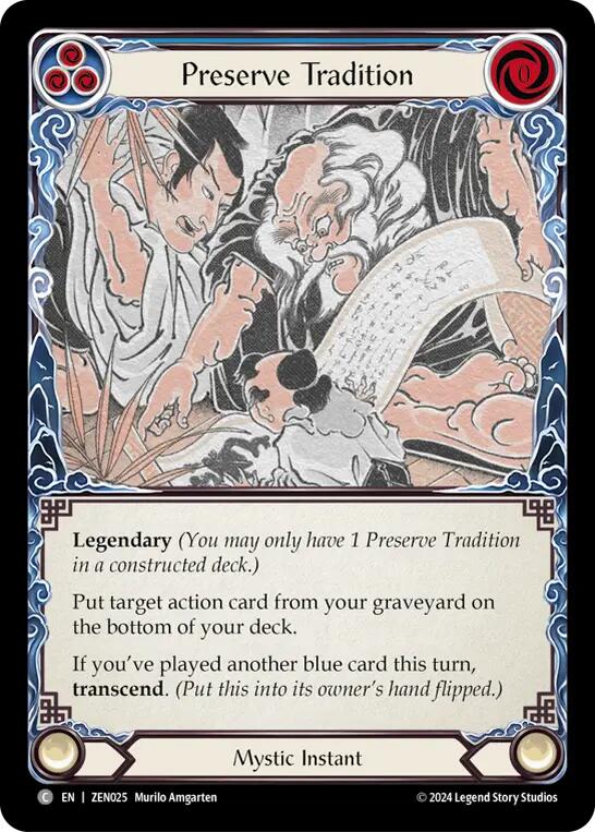 Preserve Tradition // Inner Chi [ZEN025] (Part the Mistveil Zen Blitz Deck) | Card Citadel
