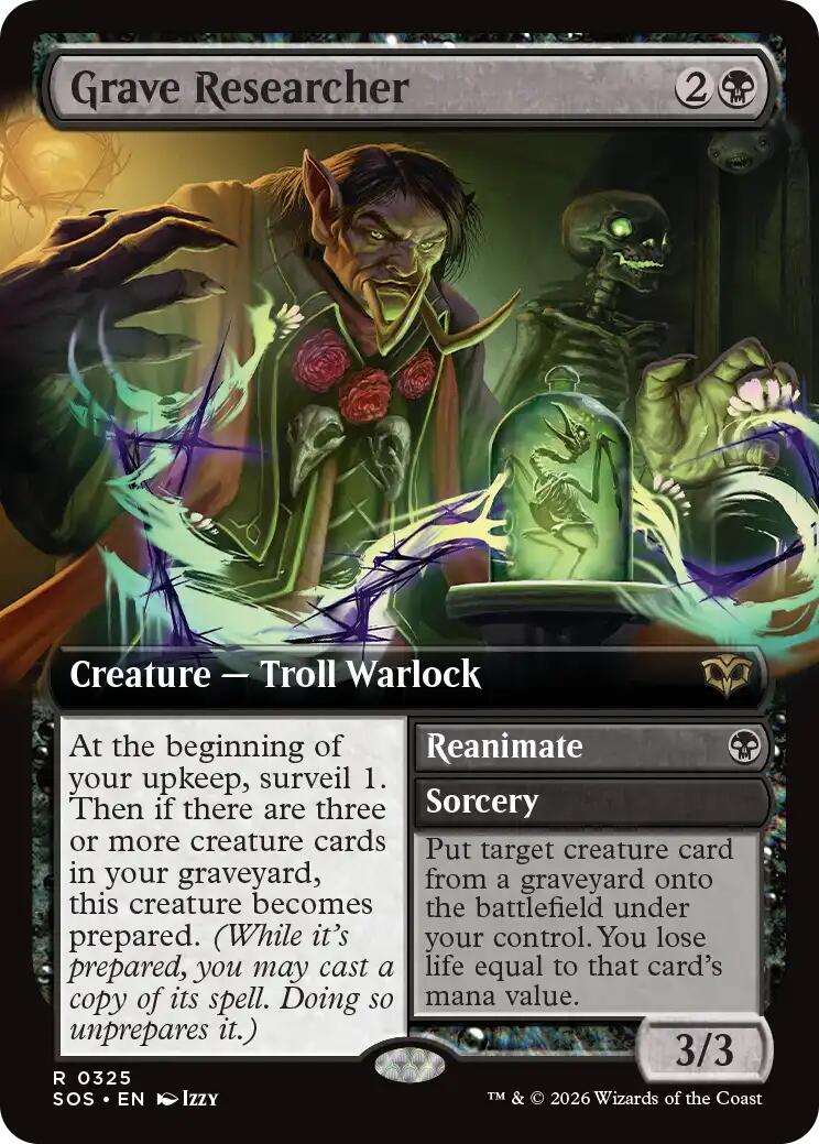 Grave Researcher (Extended Art) [Secrets of Strixhaven] | Card Citadel
