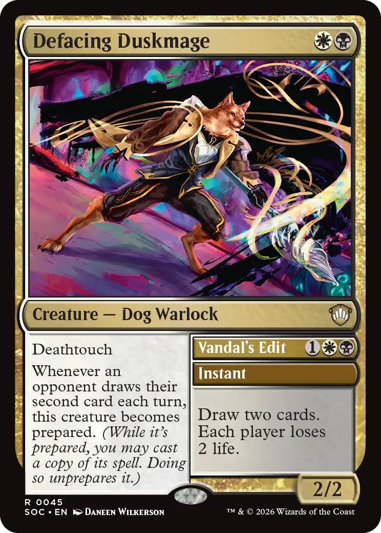 Defacing Duskmage [Secrets of Strixhaven Commander] | Card Citadel
