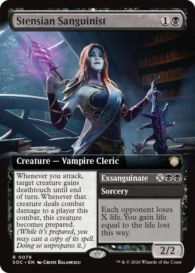 Stensian Sanguinist (Extended Art) [Secrets of Strixhaven Commander] | Card Citadel