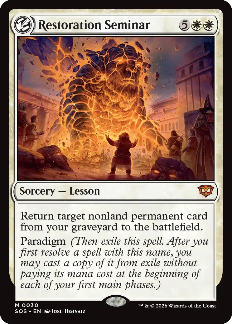 Restoration Seminar [Secrets of Strixhaven] | Card Citadel