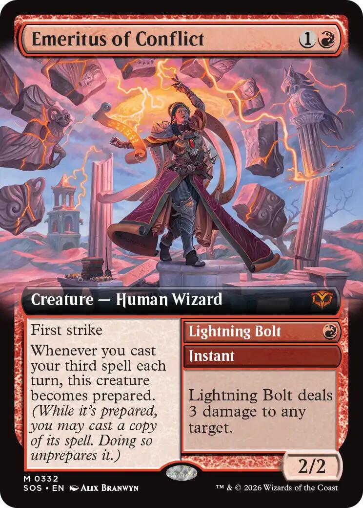 Emeritus of Conflict (Extended Art) [Secrets of Strixhaven] | Card Citadel