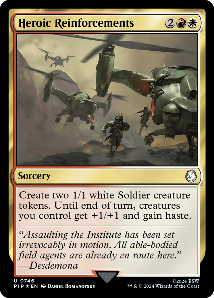 Heroic Reinforcements (Surge Foil) [Fallout] | Card Citadel