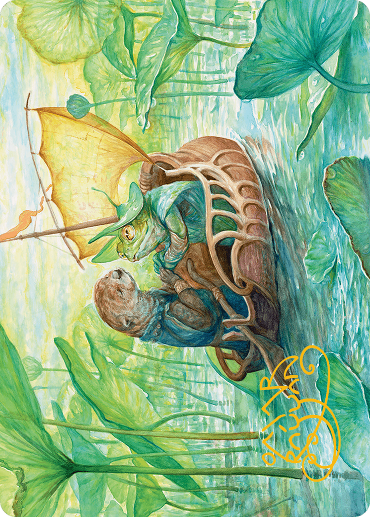 Run Away Together Art Card (Gold-Stamped Signature) [Bloomburrow Art Series] | Card Citadel