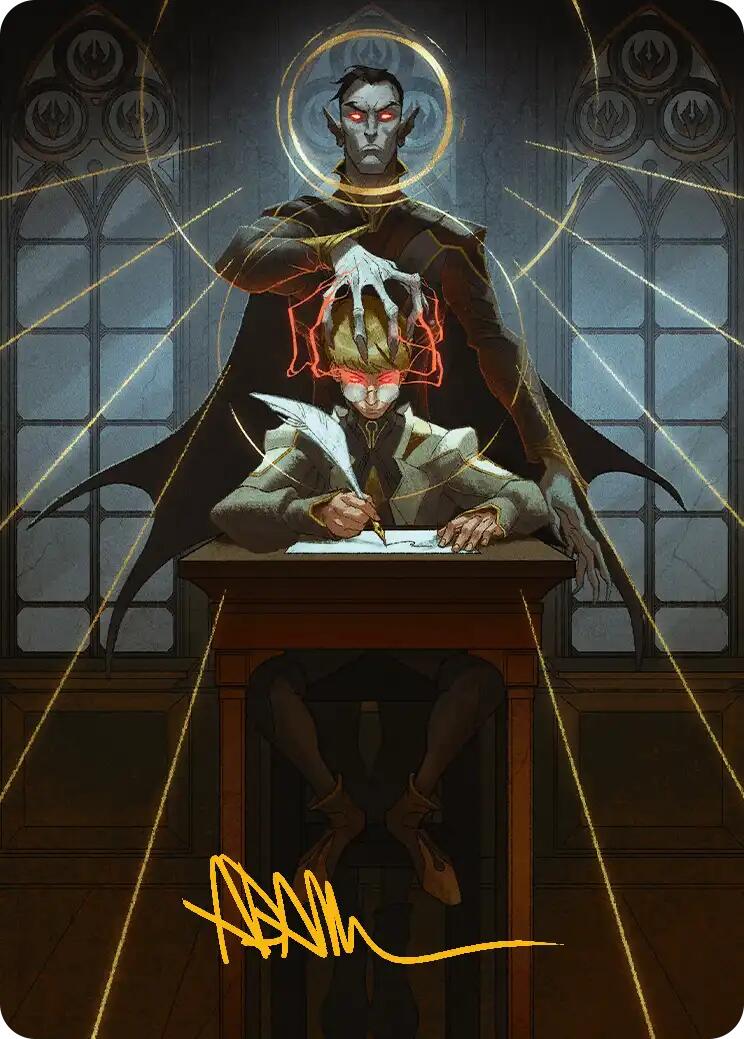 Vampiric Tutor Art Card (Gold-Stamped Signature) [Secrets of Strixhaven Art Series] | Card Citadel