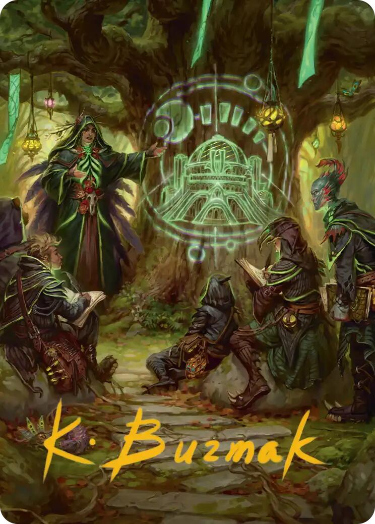 Sylvan Library Art Card (Gold-Stamped Signature) [Secrets of Strixhaven Art Series] | Card Citadel
