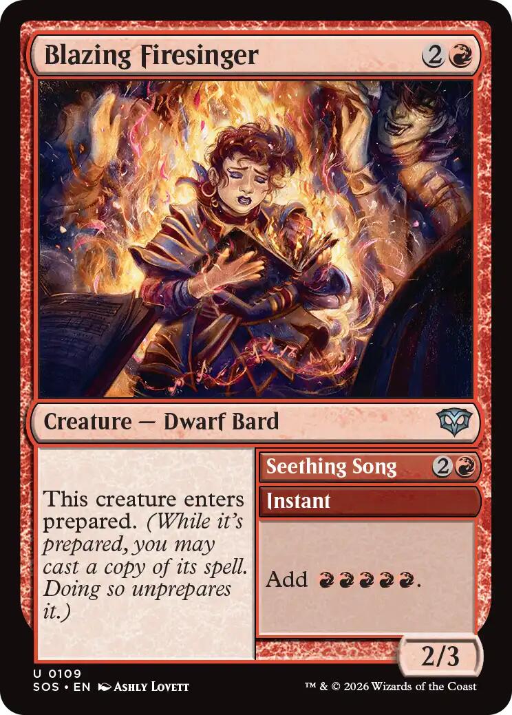 Blazing Firesinger [Secrets of Strixhaven] | Card Citadel