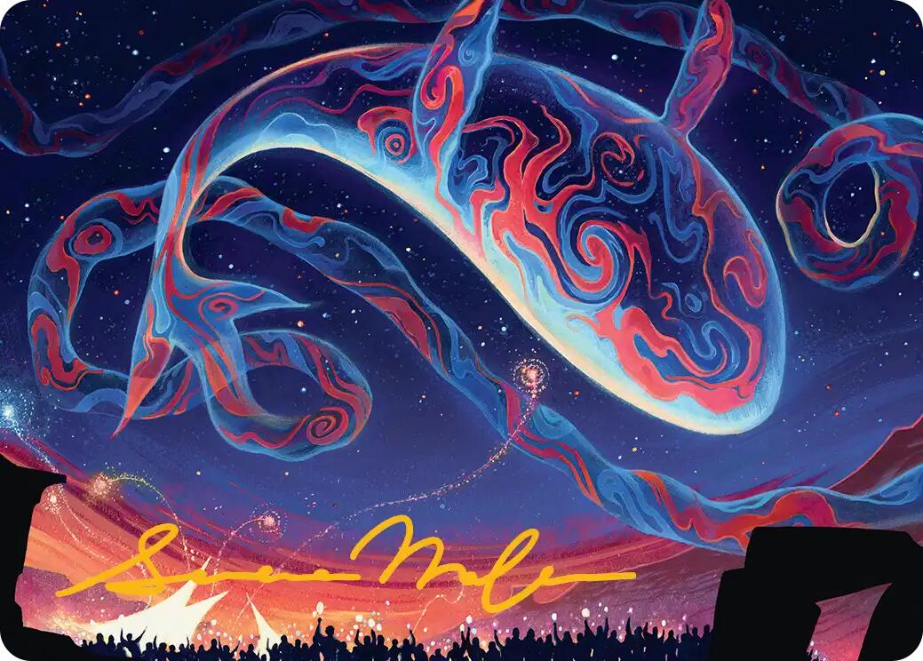 Spectacular Skywhale Art Card (Gold-Stamped Signature) [Secrets of Strixhaven Art Series] | Card Citadel