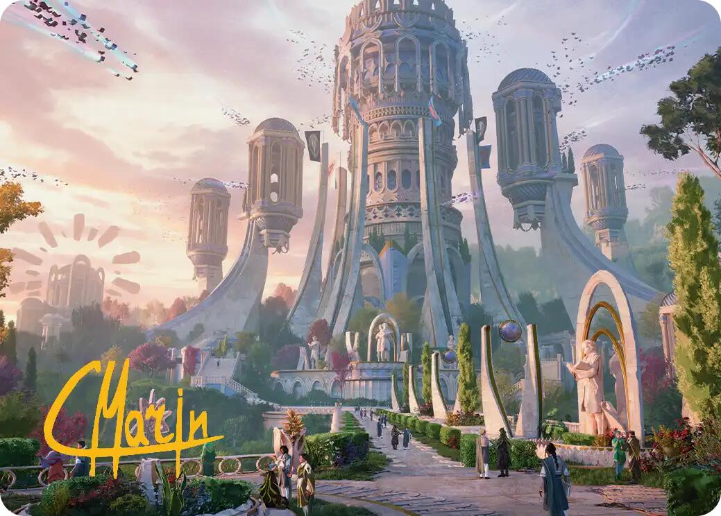 Command Tower Art Card (Gold-Stamped Signature) [Secrets of Strixhaven Art Series] | Card Citadel