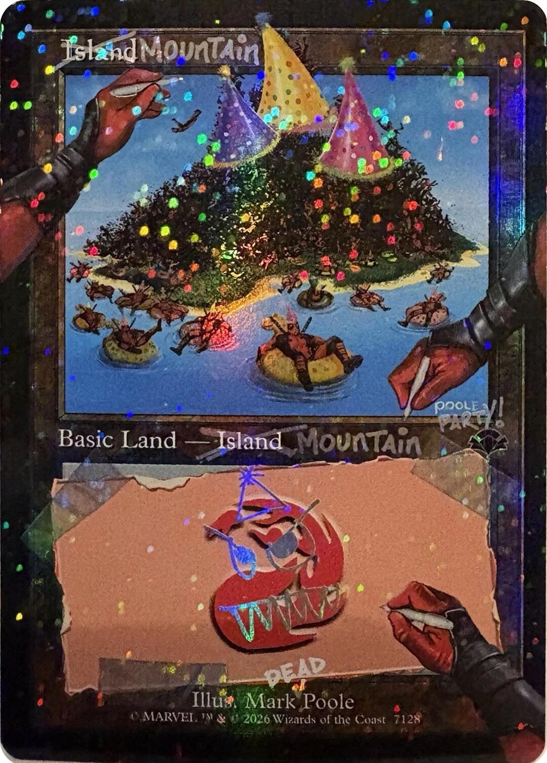 Mountain (7128) (Pool Party Foil) [Secret Lair Drop Series] | Card Citadel