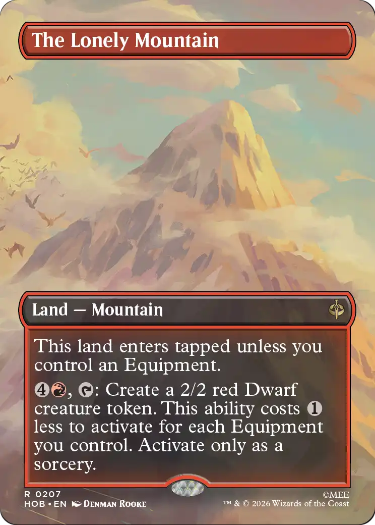 The Lonely Mountain (Borderless) (0207) [The Hobbit] | Card Citadel