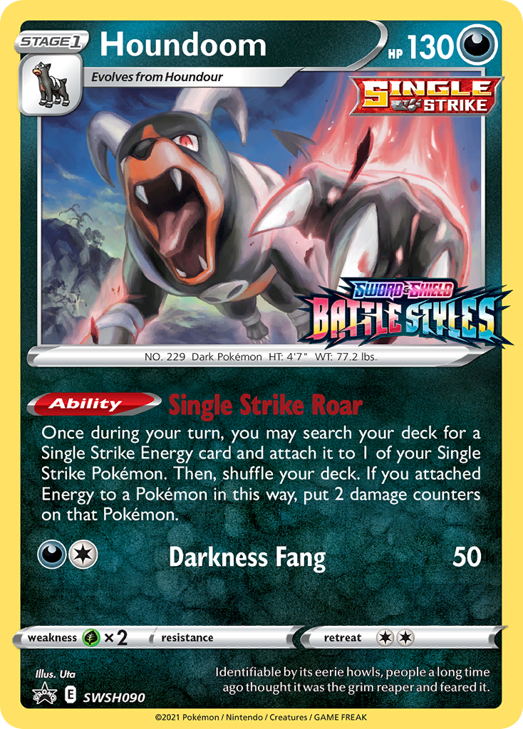 Houndoom (SWSH090) (Prerelease Promo) [Sword & Shield: Black Star Promos] | Card Citadel