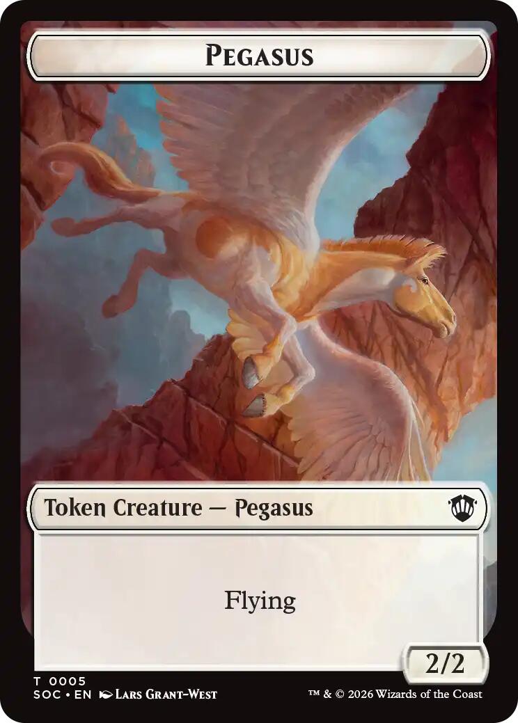 Pegasus // Inkling (0022) Double-Sided Token [Secrets of Strixhaven Commander Tokens] | Card Citadel