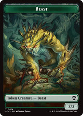 Beast // Fractal (0004) Double-Sided Token [Secrets of Strixhaven Commander Tokens] | Card Citadel