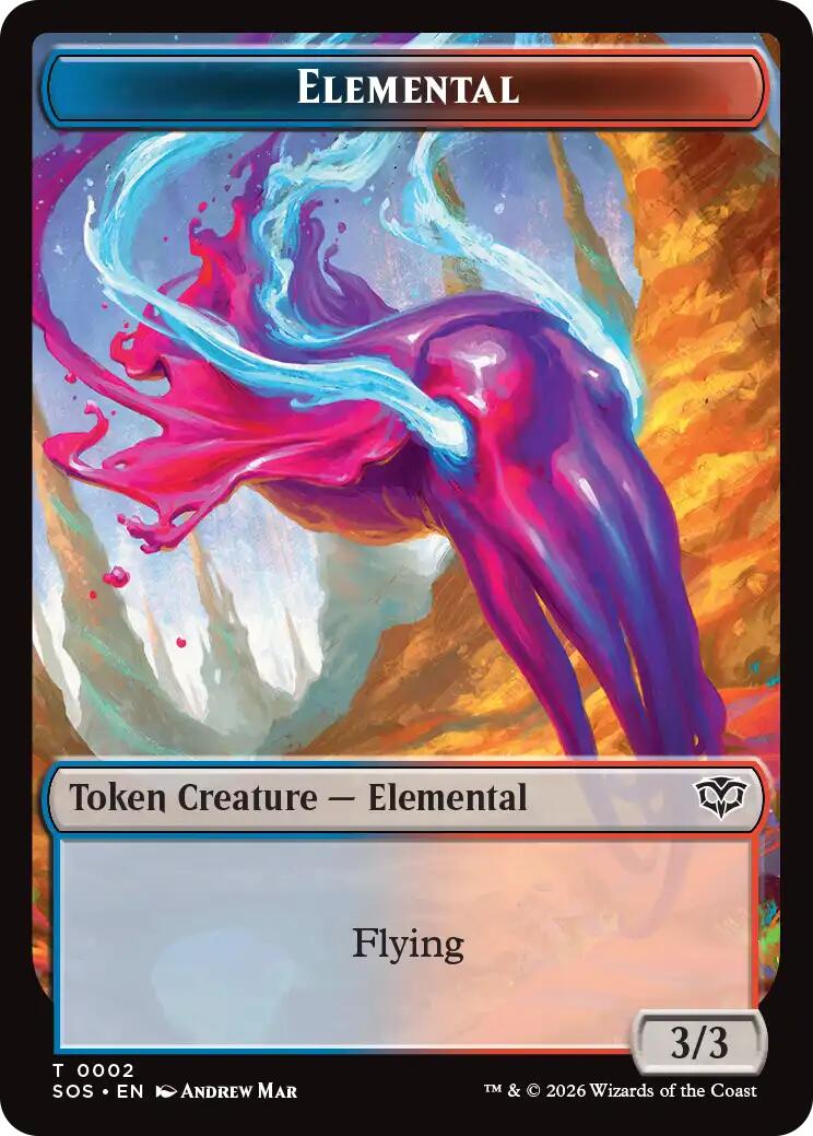 Dragon Illusion // Elemental (0002) Double-Sided Token [Secrets of Strixhaven Commander Tokens] | Card Citadel