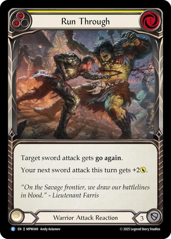 Run Through (Yellow) [MPW049] (Mastery Pack Warrior) | Card Citadel