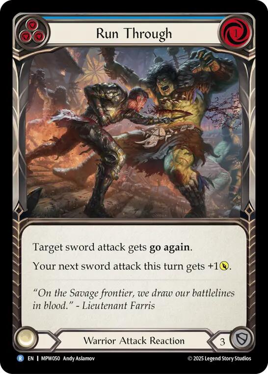 Run Through (Blue) [MPW050] (Mastery Pack Warrior) | Card Citadel