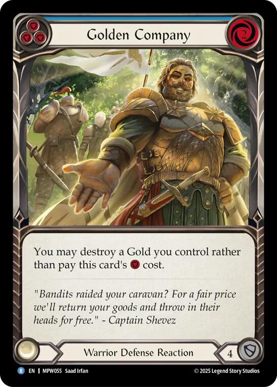 Golden Company (Blue) [MPW055] (Mastery Pack Warrior)  Rainbow Foil | Card Citadel